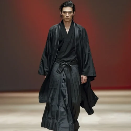 black hakama pants