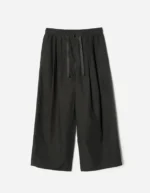 7319 Hemp Ripstop Pleated Trousers Black (1)