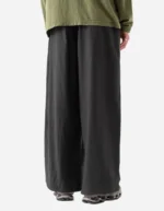 7319 Hemp Ripstop Pleated Trousers Black (2)