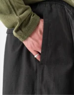 7319 Hemp Ripstop Pleated Trousers Black (3)