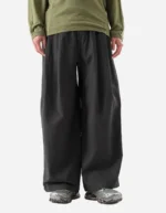 7319 Hemp Ripstop Pleated Trousers Black (6)