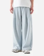 7319 Hemp Ripstop Pleated Trousers Light Blue (6)