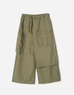 hakama pants 7232 kirin asym cargo hakama pants olive (1)